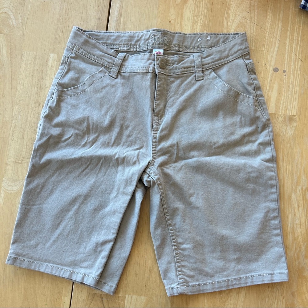 Justice Kids Khaki Shorts size 16
